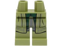 LEGO onderdeel Hips and Legs with Coattails, Dark Green Pants and Dark Bluish Gray Shirttails Pattern 970c00pb1437