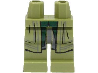 LEGO onderdeel Hips and Legs with Coattails, Dark Green Pants and Dark Bluish Gray Shirttails Pattern (970c00pb1437)