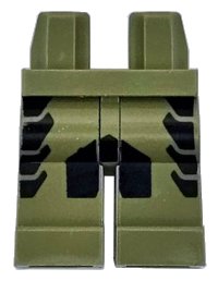 LEGO part Hips and Legs with Black Panels on Sides and Center, Gran Turismo Pattern 970c00pb1651