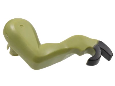 LEGO onderdeel Dinosaur Leg Small (Front) Tyrannosaurus rex with Black Claws Pattern - Right (98059pb02)