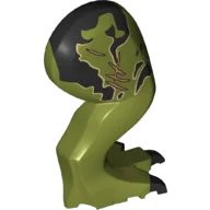 LEGO onderdeel Dinosaur Leg Large (Rear) Tyrannosaurus rex with Pin, Black Claws, Markings, and Medium Nougat Scars Pattern - Right (98062c01pb11)