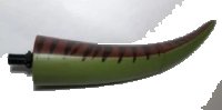 LEGO part Dinosaur Tail Tyrannosaurus rex / Brachiosaurus with Black Rotation Joint Pin and Reddish Brown Top with Dark Brown Stripes Pattern 98159c02pb01