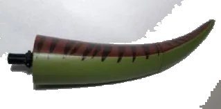 LEGO onderdeel Dinosaur Tail Tyrannosaurus rex / Brachiosaurus with Black Rotation Joint Pin and Reddish Brown Top with Dark Brown Stripes Pattern (98159c02pb01)