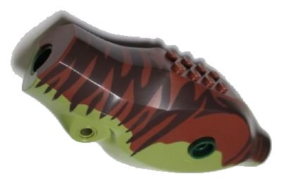 LEGO onderdeel Dinosaur Body Tyrannosaurus rex with Reddish Brown Top with Dark Brown Stripes Pattern (98160c02pb01)