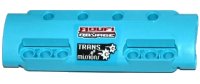 LEGO onderdeel Technic, Panel Curved 11 x 3 with 10 Pin Holes through Panel Surface with 'ROUFI RAVAGE' and 'TRANS MISSIONS' Pattern Right (Sticker) - Set 42050 11954pb002R
