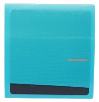 LEGO part Schräge, Curved 2 x 2 x 2/3 with Black Stripe and Silver Line on Medium Azure Background Pattern Model Right Side (Sticker) - Set 76898 15068pb288R