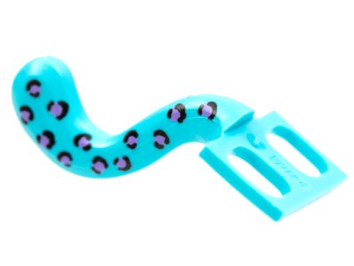 LEGO part Minifigure Costume Tail Cat with Black and Medium Lavender Rosettes Pattern (15504pb09)