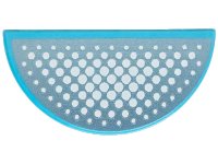 LEGO part Tile, Round 1 x 2 Half with White Gradient Dots on Metallic Light Blue Background Pattern 1748pb008