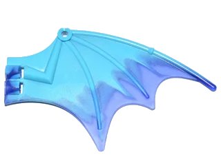 LEGO onderdeel Dragon Wing 13 x 8 with Trans-Purple Trailing Edge Pattern (23989pb01)