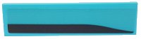 LEGO part Piastrella 1 x 4 con Striscia Nera su Sfondo Azzurro Medio Motivo Lato Sinistro Modello (Adesivo) - Set 76898 2431pb0641L