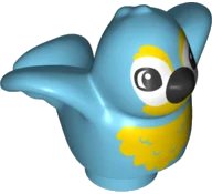 LEGO part Duplo Bird with Yellow Chest Feathers, Black Beak Pattern 27370pb07