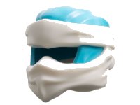LEGO part Minifigure, Headgear Ninjago Wrap Type 6 with Molded White Wraps and Knot Pattern 4910pb05