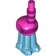 LEGO onderdeel Lower Body Trolls Giraffe with Dark Pink Torso and Neck and Magenta Stripes Pattern 66208pb01