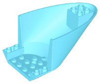 LEGO part Aircraft Fuselage Aft Section Curved Bottom 6 x 10 (87616)