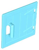 LEGO part Duplo Door / Window Pane 1 x 4 x 3 Wooden Gate with Handle 87653