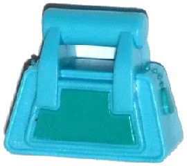 LEGO onderdeel Friends Accessories Handbag with Dark Turquoise Zipper and Side Pattern (93091pb03)