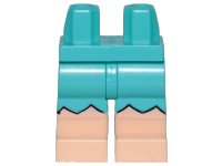 LEGO part Hips and Legs with Light Nougat Bare Legs and Zigzag Outline Pattern 3 970c00pb0942