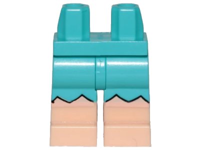 LEGO onderdeel Hips and Legs with Light Nougat Bare Legs and Zigzag Outline Pattern 3 (970c00pb0942)