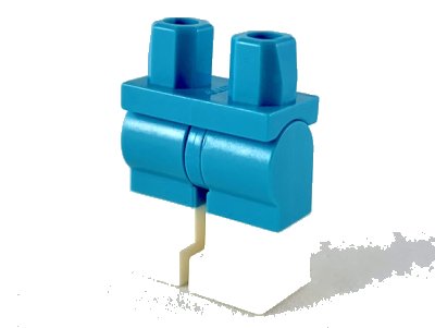 LEGO onderdeel Hips and Legs with Molded White Lower Legs / Boots  Pattern (970c00pb0965)