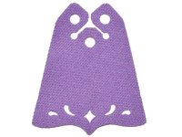 LEGO part Mini Doll, Cape Cloth, Friends, Center Point at Bottom, 3 Small Top Holes and Swirl and Diamond Shaped Holes - Spongy Stretchable Fabric 26486