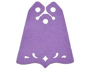LEGO onderdeel Mini Doll, Cape Cloth, Friends, Center Point at Bottom, 3 Small Top Holes and Swirl and Diamond Shaped Holes - Spongy Stretchable Fabric (26486)