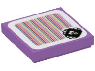 LEGO part Tile 2 x 2 with Super Mario Scanner Code Big Urchin Pattern (Sticker) - Set 71400 3068pb1978