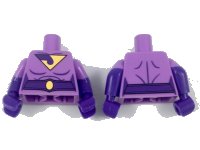 LEGO part Torso Female, Wonder Twin Jayna Pattern / Dark Purple Arms with Molded Medium Lavender Short Sleeves Pattern / Dark Purple Hands 973pb2946c01