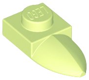 LEGO part Plate, Modified 1 x 1 with Tooth Horizontal 49668