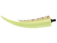 LEGO part Dinosaur Tail Tyrannosaurus rex / Brachiosaurus with Black Rotation Joint Pin and Olive Green Top with Dark Red Stripes Pattern 98159c07pb01