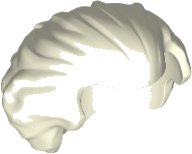 LEGO part Minifigure, Hair Swept Back with Widow's Peak, Chin Length and Bushy in Back (21269)