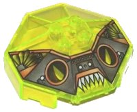 LEGO onderdeel Windscreen 6 x 6 x 2 Octagonal Canopy with Axle Hole with Stingrays Pattern 2418bpx1