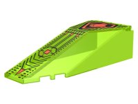 LEGO part Windscreen 10 x 4 x 2 1/3 Canopy with UFO Pattern 2507pb02