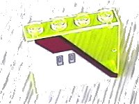 LEGO part Panel 1 x 4 x 3 with SW Silver and Red Pattern Right (Sticker) - Set 4482 4215pb030