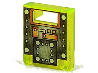 LEGO onderdeel Container, Box 2 x 2 x 2 Door with Slot with White Circles and Stingrays Mechanical Pattern (4346px6)