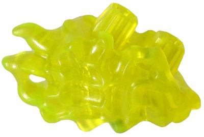 LEGO part Hips Extension Angled, Slime with Organic Flow Detail (66899)