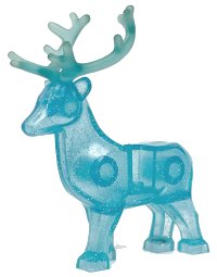 LEGO part Deer with Trans-Light Blue Antlers (Stag, Reindeer) 51493c01