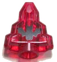 LEGO onderdeel Rock 1 x 2 Crystal Stepped with Black Bat Moonstone Pattern (10178pb05)