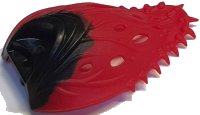 LEGO onderdeel Hero Factory Creature Cocoon Petal with Molded Hard Plastic Black Base Pattern - Flexible Rubber 15358pb001