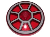 LEGO part Dish 4 x 4 Inverted (Radar) with Solid Stud with Radial TIE Fighter Cockpit Pattern 3960pb042