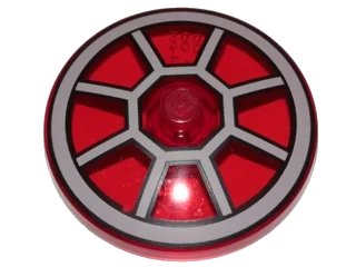 LEGO onderdeel Dish 4 x 4 Inverted (Radar) with Solid Stud with Radial TIE Fighter Cockpit Pattern (3960pb042)