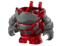 LEGO onderdeel Body Rock Monster - Torso/Legs with Dark Bluish Gray Arms Assembly 64784pb01c01