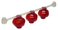LEGO part Duplo Chinese Lanterns with Molded Trans-Clear Vine 12L with Studs and Stud Receptacles on Ends Pattern 72418pb01