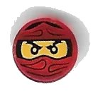 LEGO part Tile, Round 1 x 1 with Ninjago Trapped Kai Pattern 98138pb048
