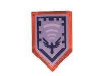LEGO onderdeel Tile, Modified 2 x 3 Pentagonal with Nexo Power Shield Pattern - Hawk Holler 22385pb017