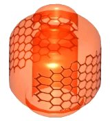 LEGO onderdeel Minifigure, Head without Face with Hexagonal Honeycomb Pattern (3626pb1753)