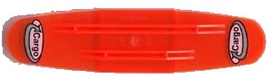 LEGO onderdeel Duplo, Train Action Brick Intelli-Train with Black 'Cargo' on White Oval with Silver Curved Arrow Pattern on Both Ends (42392pb01)
