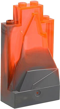 LEGO onderdeel Rock Panel 2 x 4 x 6 with Marbled Dark Bluish Gray Pattern (47847pb002)