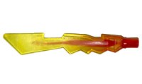 LEGO part Minifigure, Weapon Sword, Jagged Edges with Marbled Trans-Red Pattern 11439pb03