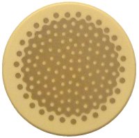 LEGO part Baldosa, Redonda 2 x 2 con Soporte de Espiga Inferior con Patrón de Sección Transversal de Tallo de Bambú Marrón Oscuro 14769pb708