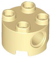 LEGO part Brick, Round 2 x 2 with Pin Holes 17485